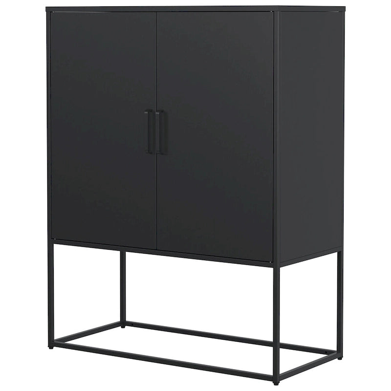 Steel Storage Cabinet with Adjustable Shelves & Magnetic Doors