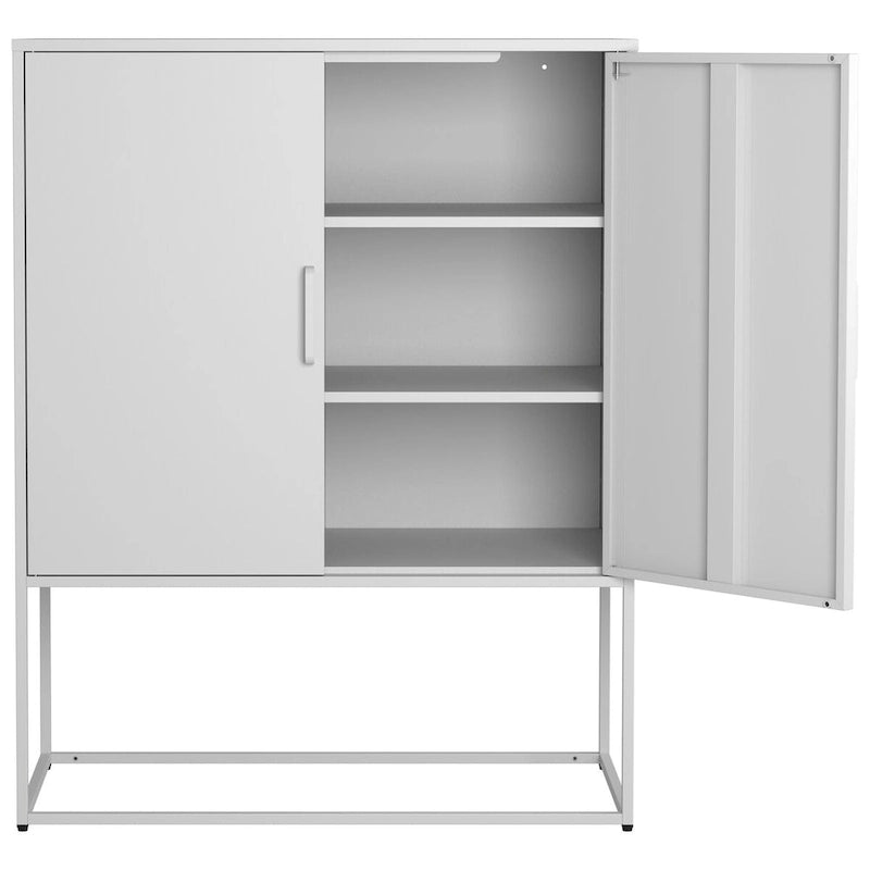 Steel Storage Cabinet with Adjustable Shelves & Magnetic Doors