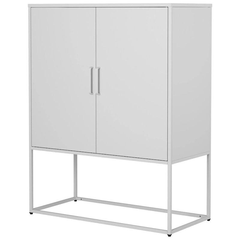 Steel Storage Cabinet with Adjustable Shelves & Magnetic Doors