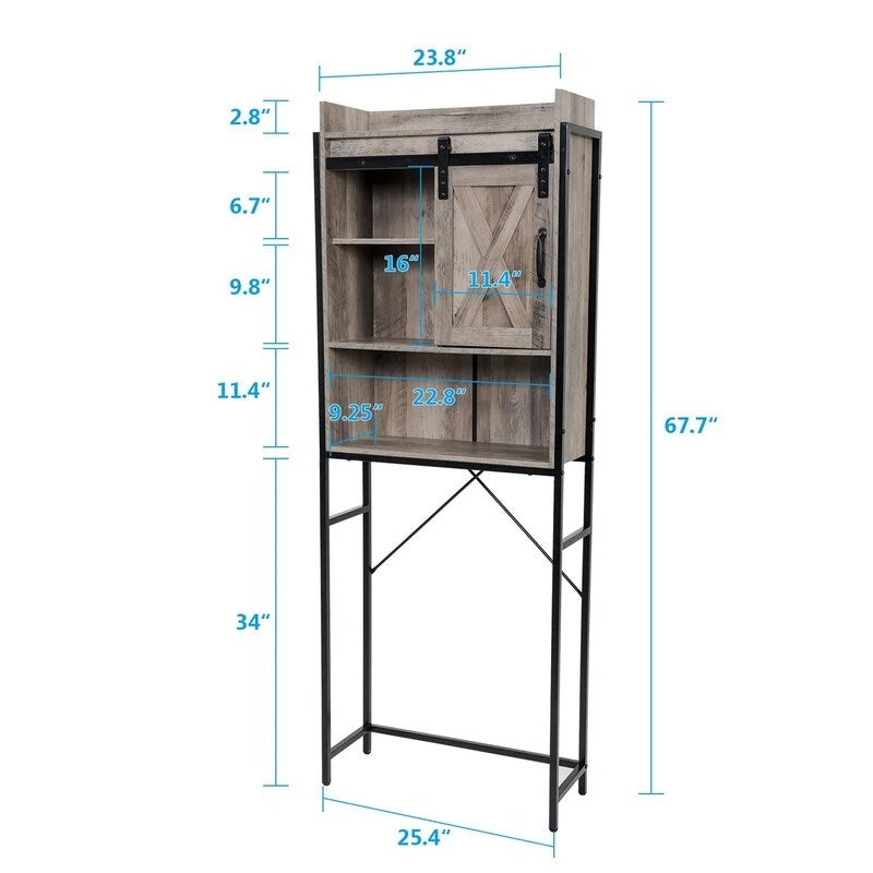 Opbergkast voor boven het toilet - 9.25D x 25.4W x 67.7H