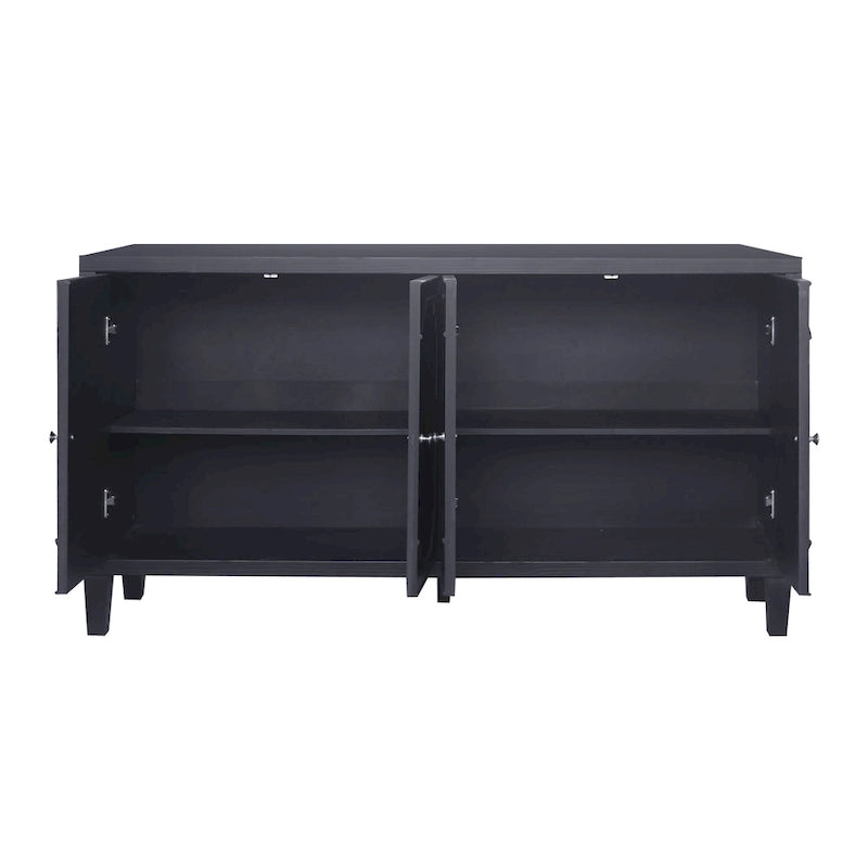 4 Door Wooden Cabinet Sideboard for Living Room