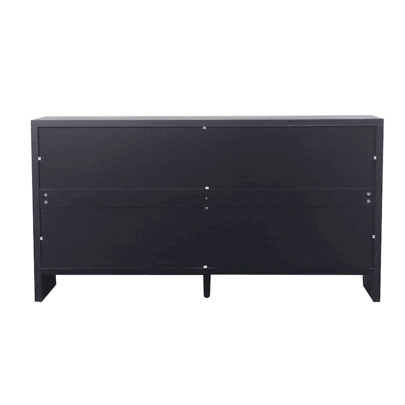 Farmhouse Style 4 Door Wooden Cabinet Sideboard for Living Room