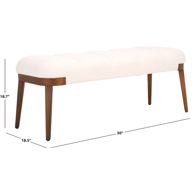 Upholstered Velvet Bench - 50Wx19Dx19H